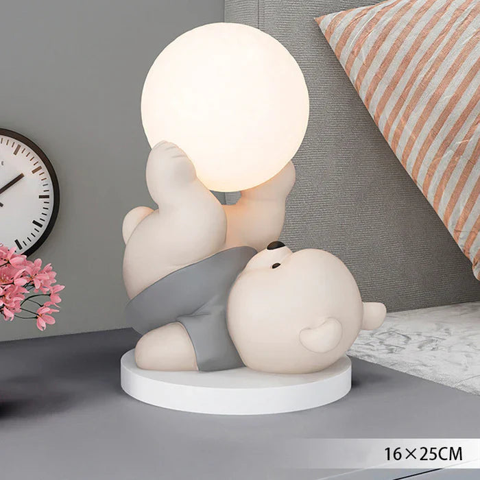 Dekorative LED-Nachtischlampe mit Teddybär – Tischlampe für das Kinderzimmer