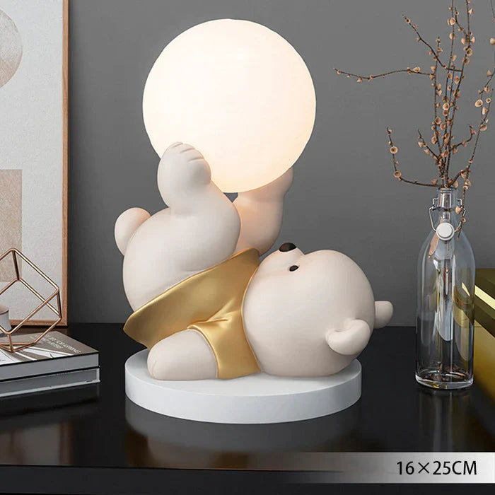 Dekorative LED-Nachtischlampe mit Teddybär – Tischlampe für das Kinderzimmer