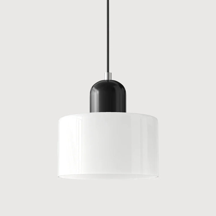 Moderne Pendelleuchte aus farbigem Glas im Bauhaus-Stil