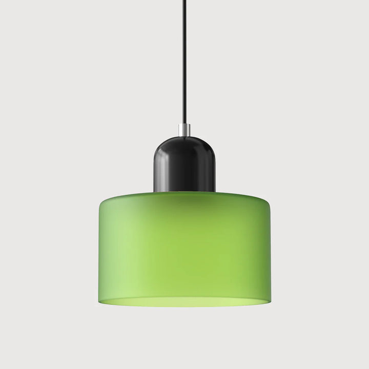 Moderne Pendelleuchte aus farbigem Glas im Bauhaus-Stil